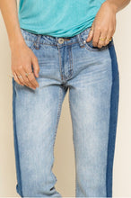 Load image into Gallery viewer, Two Tone Crop Denim
