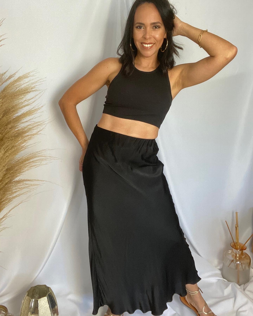 Satin Maxi Skirt