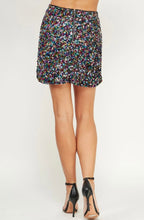 Load image into Gallery viewer, Shirred Sequin Mini Skirt
